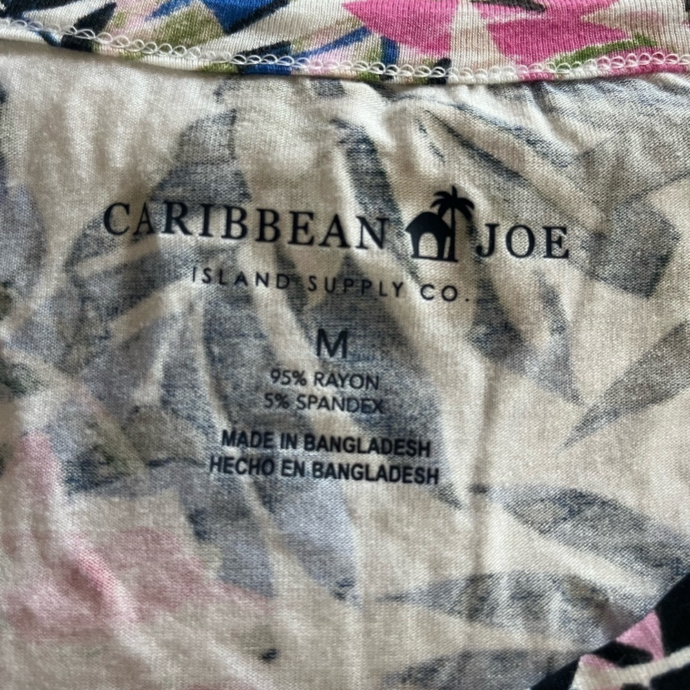 New! Caribbean Joe Floral Print Women's Top Size Medium - Picture 11 of 15